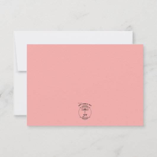 Anjers & Vergeet me Nots Bruiloft RSVP Kaartje (Achterkant)