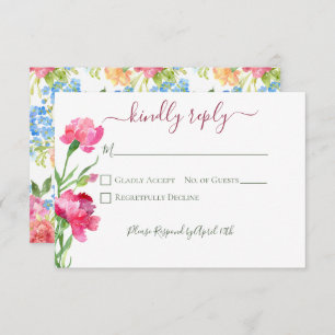 Anjers & Vergeet me Nots Bruiloft RSVP Kaartje