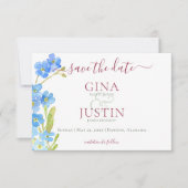 Anjers & Vergeet me Nots Bruiloft Save The Date (Voorkant)