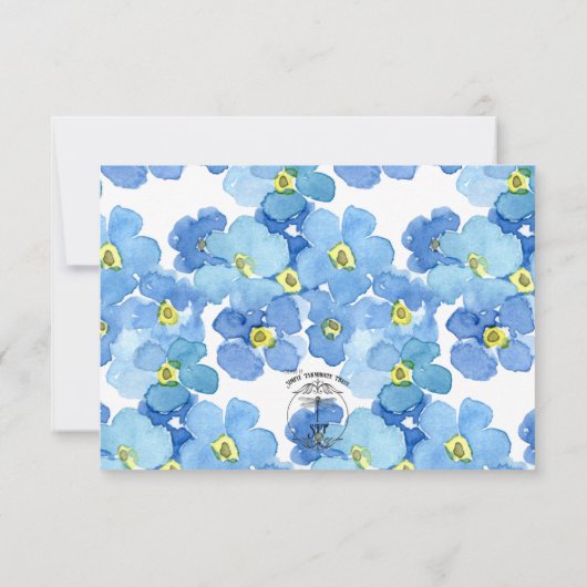 Anjers & Vergeet me Nots Bruiloft Save The Date (Achterkant)