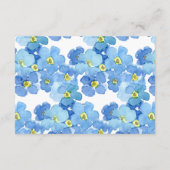 Anjers & Vergeet-mij-nietjes Huwelijksdetails Informatiekaartje (Achterkant)