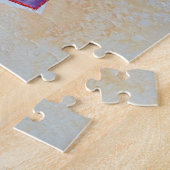 Anjers waterverf bloem met neon legpuzzel (Zijkant)