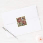 Anjersbloem Tegel Antiek Rustiek De Morgan Kunst Vierkante Sticker (Envelop)
