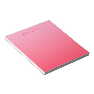 Anjertroos Fuchsia Roze Gradiënt Meisjesachtige Ha Notitieblok