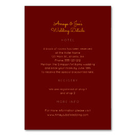 Ankara African Wedding Details 2-zijdige insert Ka Kaart