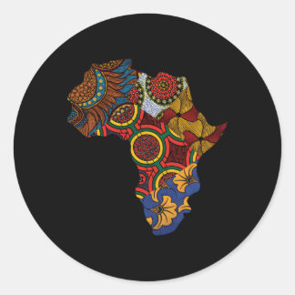 Ankara Afrikaanse kaart van Berts Ronde Sticker