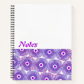 Ankara patroon paars notitieboek (Voorkant)