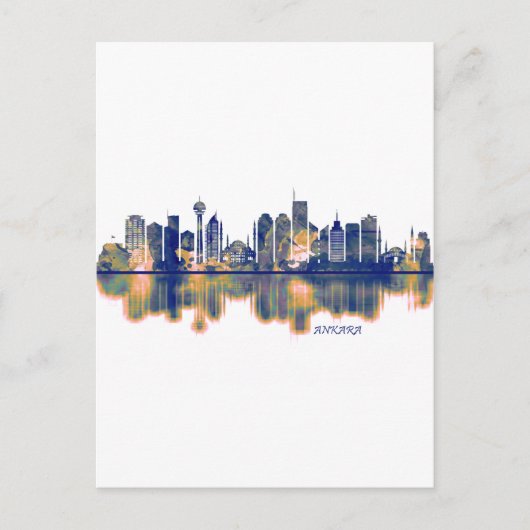 Ankara Skyline Feestdagenkaart (Voorkant)