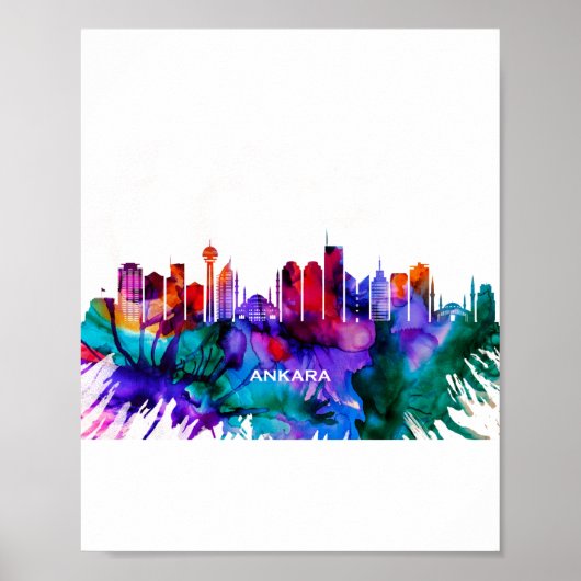 Ankara Skyline Poster (Voorkant)