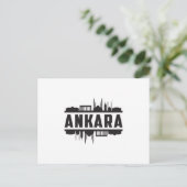Ankara Turkey City Skyline Cityscape Gift Idea Briefkaart (Staand voorkant)