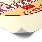Ankara Turkey City Skyline Emblem Poster (Hoek)