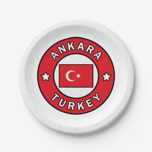 Ankara Turkey Papieren Bordje (Voorkant)