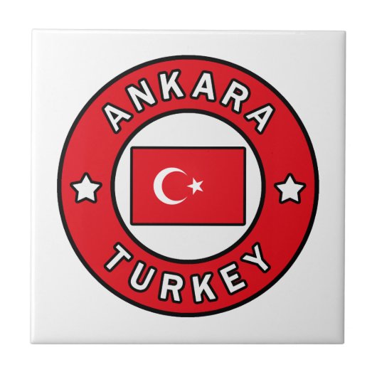 Ankara Turkey Tegeltje (Voorkant)