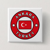 Ankara Turkey Vierkante Button 5,1 Cm (Voorkant)