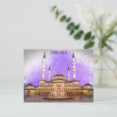 Ankara Turkije Kocatepe Moskee Briefkaart (Staand voorkant)