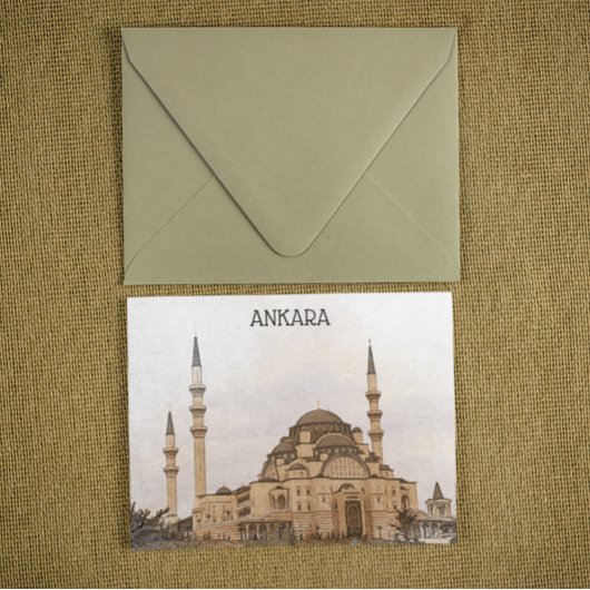  Ankara Turkije Kocatepe Moskee Uitzicht Briefkaart
