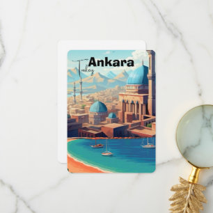 Ankara Turkije muurkunst - Turkije, Ankara print,  Bedankkaart