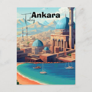 Ankara Turkije muurkunst - Turkije, Ankara print,  Briefkaart