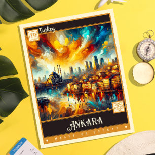 Ankara, Turkije    schilderij Briefkaart