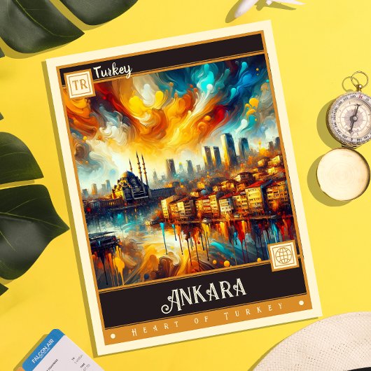 Ankara, Turkije |  schilderij Briefkaart
