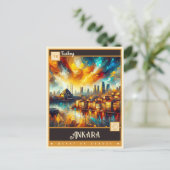 Ankara, Turkije |  schilderij Briefkaart (Staand voorkant)