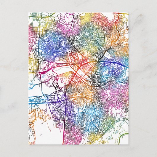 Ankara Turkije Stadkaart Briefkaart (Voorkant)