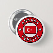 Ankara Türkiye Ronde Button 5,7 Cm (Voorkant /achterkant)