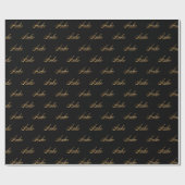 Anke gold Design Lettering Geschenkpapier Cadeaupapier (Vlak)