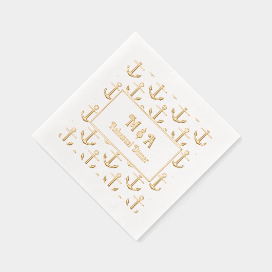 Anker Achtergrond Elke Gelegenheid - Trouwdiner Folie Servetten (Rechts)