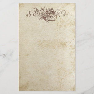 Anker Antiek bevlekt Floral Stationery papier