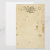 Anker Antiek bevlekte bloemen briefpapier (Voorkant / Achterkant)