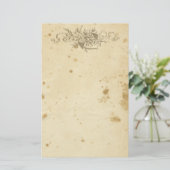 Anker Antiek bevlekte bloemen briefpapier (Staand voorkant)
