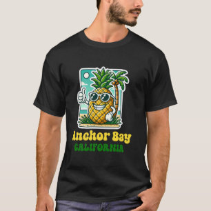 Anker Baai CA Californië Schattige Strand Ananas D T-shirt