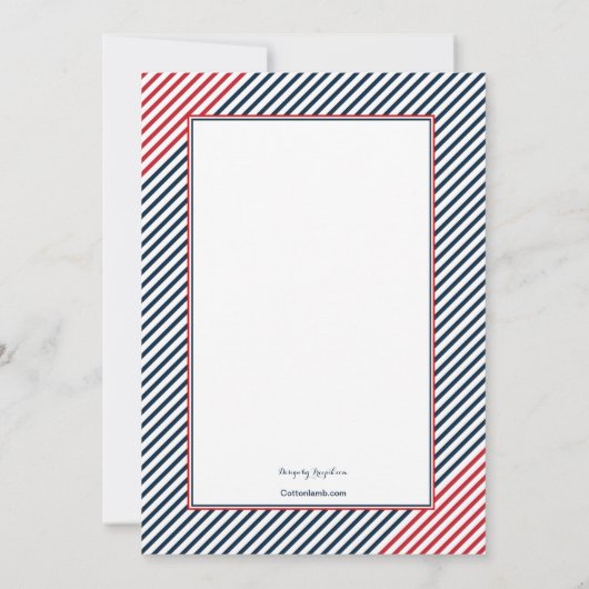 Anker Baby Boy Douche Uitnodiging (Achterkant)