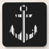 ANKER BAR CODE Boot Barcode Patroon Ontwerp Onderzetter (Voorkant)