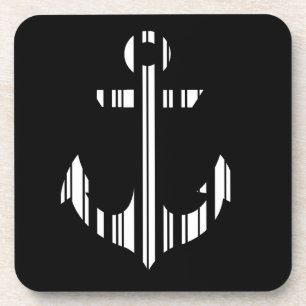ANKER BAR CODE Boot Barcode Patroon Ontwerp Onderzetter