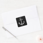 ANKER BAR CODE Boot Barcode Patroon Ontwerp Vierkante Sticker (Envelop)