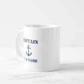 Anker Blauw Kapiteinsnaam of Bootnaam Koffiemok (Voorkant links)