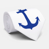 Anker blauw + uw achtergrond & ideeën stropdas (Opgerold)