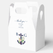 Anker Bloemen Nautische Zomer Bruiloft Bedankdoosjes (Geopend)