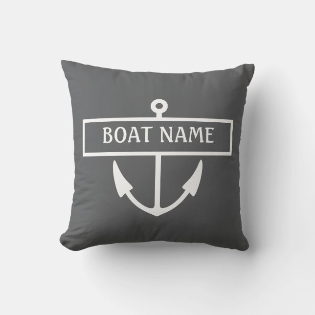 Anker Boatnaam Kussen (Voorkant)