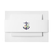 Anker Botanische Bloemen Nautische Zomer Bruiloft Uitnodigingen Wikkel (Voorkant Voorbeeld)