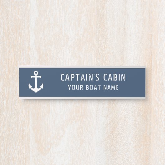  Anker Captain's Cabin Uw Bootnaam Deurbordje (Voorkant)