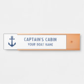  Anker Captain's Cabin Uw Bootnaam Goud Deurbordje (Voorkant)