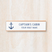  Anker Captain's Cabin Uw Bootnaam Goud Deurbordje (Voorkant)