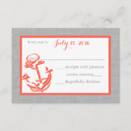 Anker Coral and Grey Response Kaart