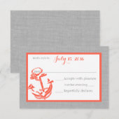 Anker Coral and Grey Response Kaart (Voorkant / Achterkant)