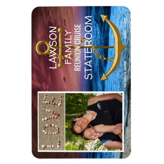 Anker Cruise Stateroom Deur Marker Reunion Foto Magneet (Verticaal)