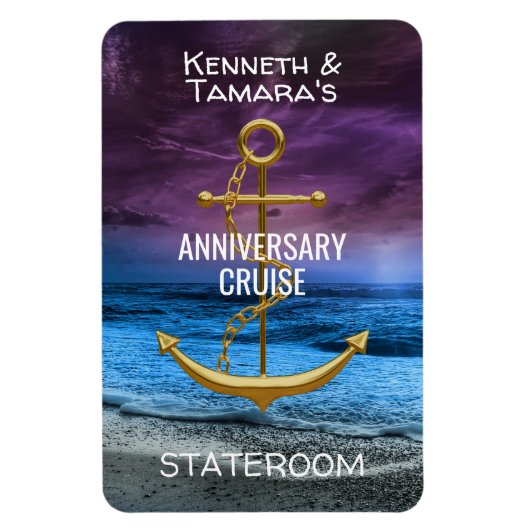 Anker Cruise Stateroom Deurmarker Jubileum Magneet (Verticaal)