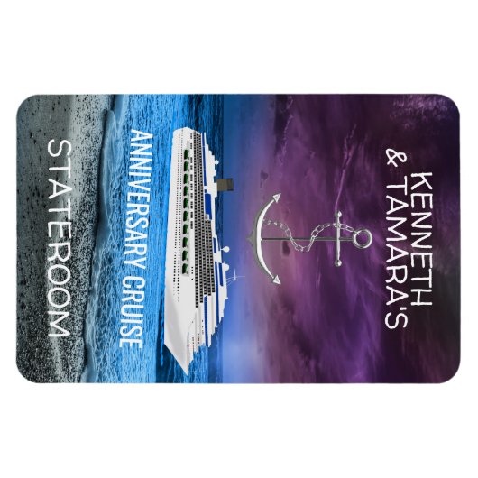 Anker Cruise Stateroom Deurmarker Jubileum Magneet (Horizontaal)